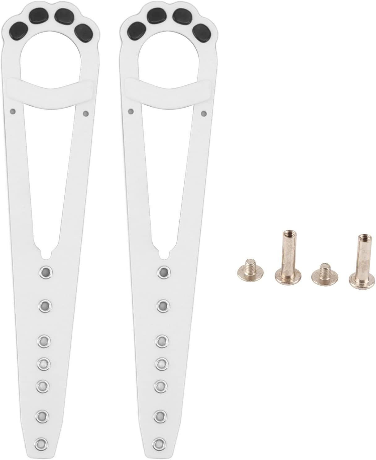 Cat Door Holder Latch, Easy to Install PE Stainless Steel Pet Latch for Home (White)