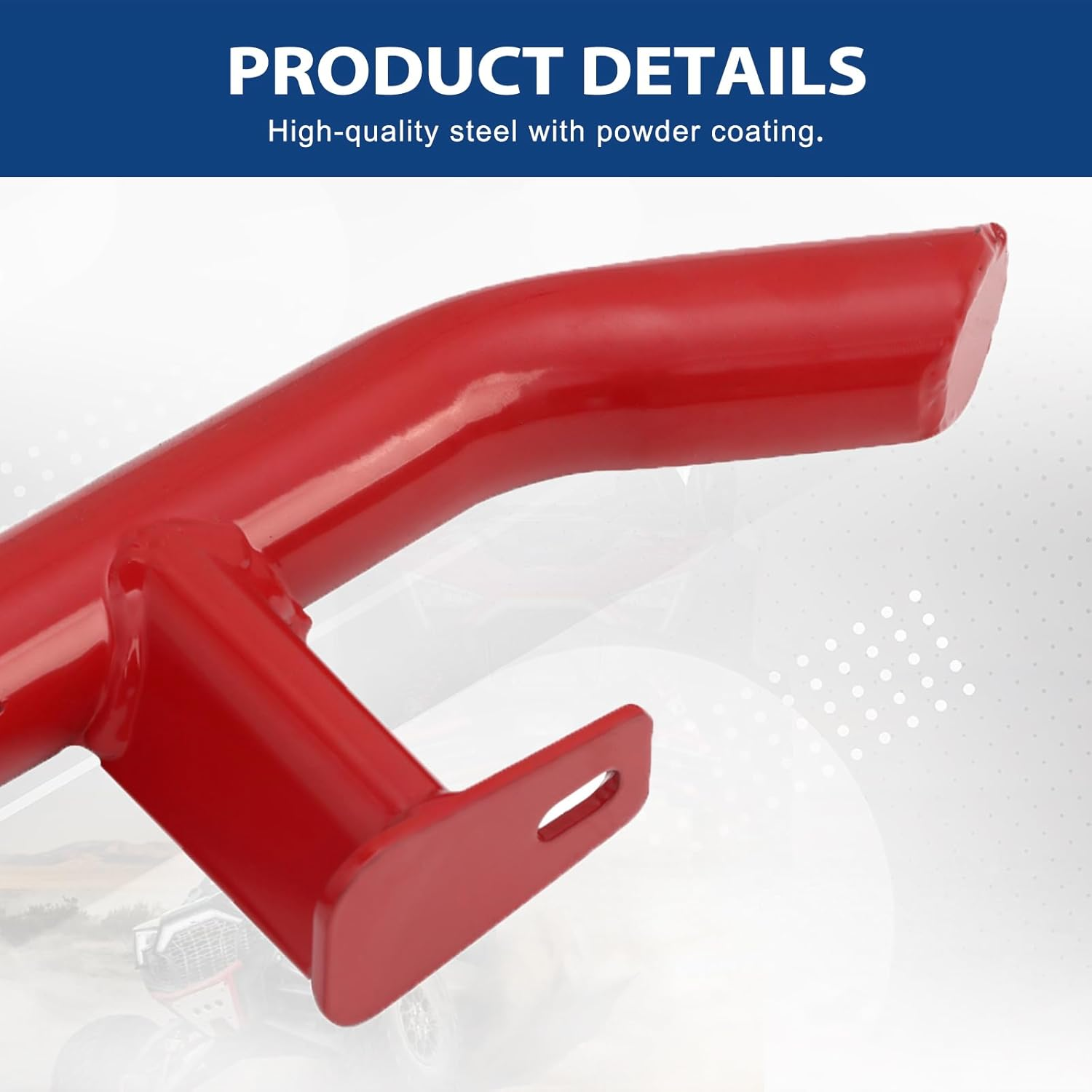 ELITEWILL Red RZR Rock Sliders Nerf Bars with Bolts Side Step Tree Kickers Fit for 2014-2023 Polaris RZR 900 Trail, 900S, 1000S, 1000XP, Turbo - 2 Seaters image number 4