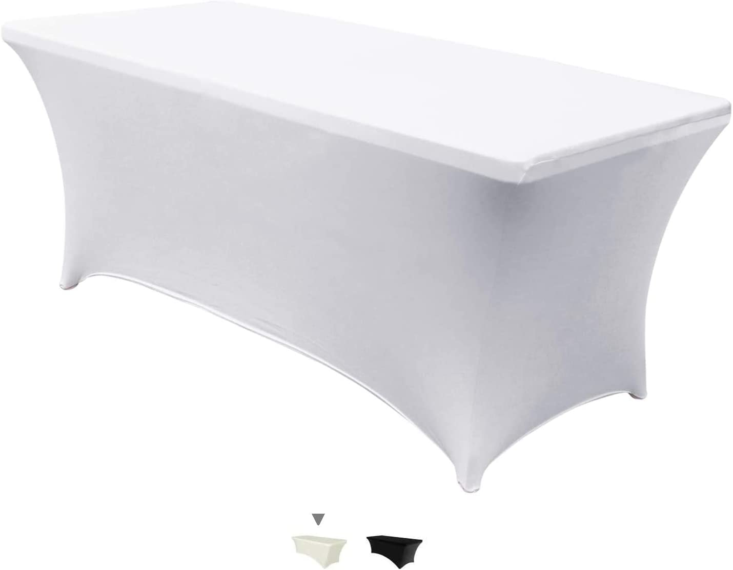 ALESWEAR 4Ft Spandex Tablecloths for Home Rectangular Table Fitted Stretch Table Cover Polyester Tablecover Lash Bed Cover Table Toppers Massage Table Cover Event Party Celebration Birthday Function