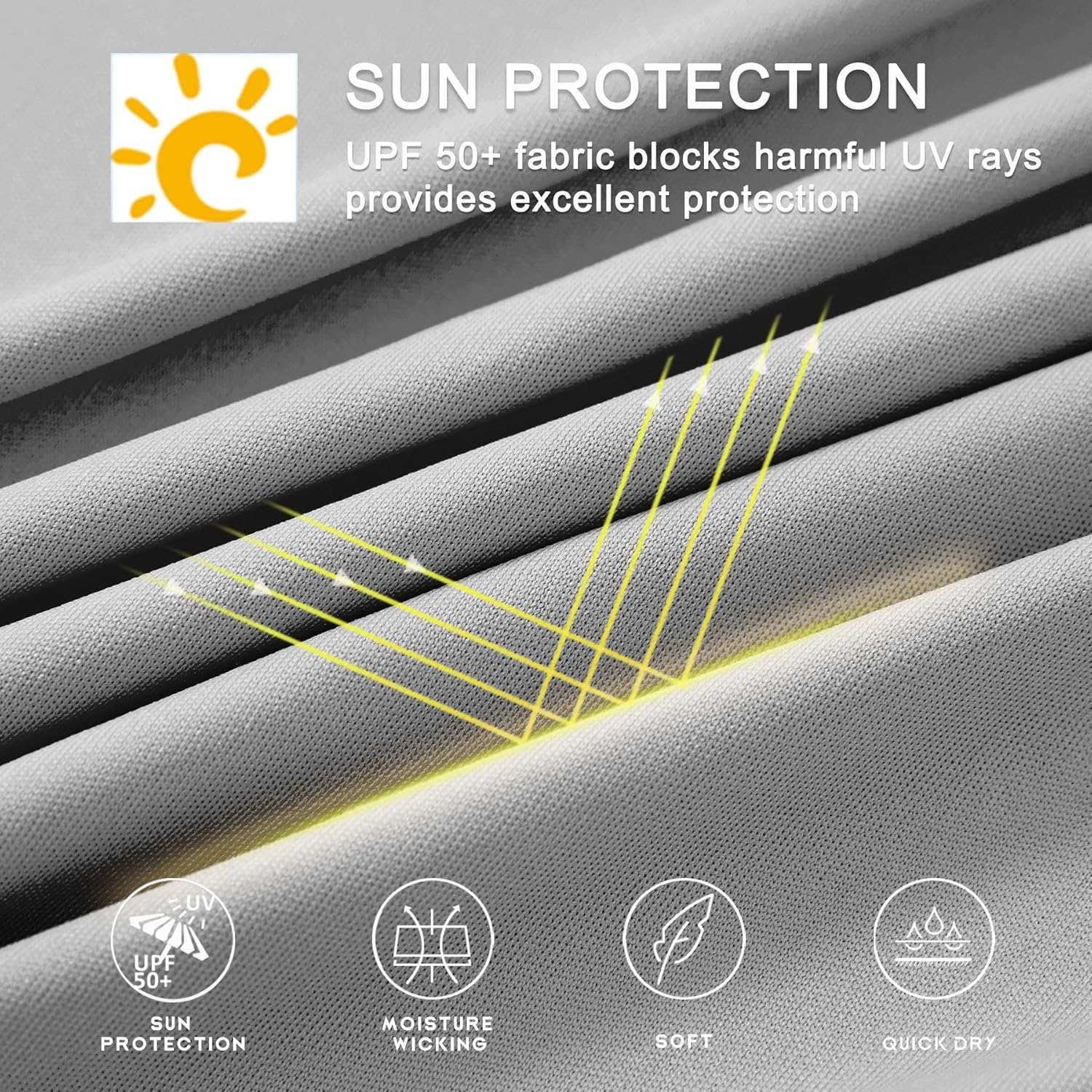 WILLIT Men'S UPF 50+ Sun Protection Hoodie Shirt Long Sleeve Rash Guard Fishing SPF Outdoor UV Shirt Lightweight Pocket image number 6