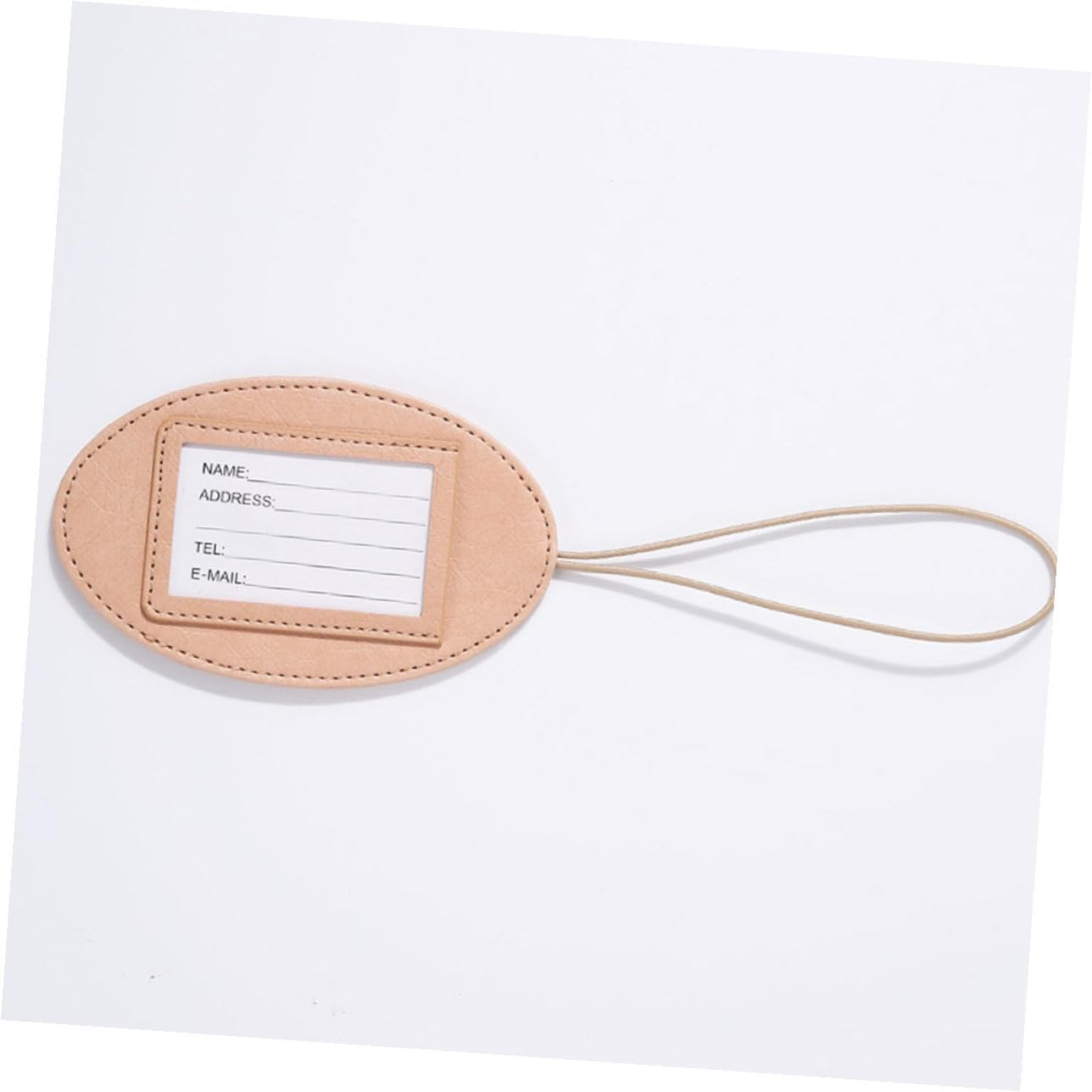 KOMBIUDA 3Pcs Multifunctional PU Leather Travel Id Tags Baggage Suitcase Labels Lightweight Portable Bag Tags for Luggage Handbags Backpacks Random Color Random Color image number 6