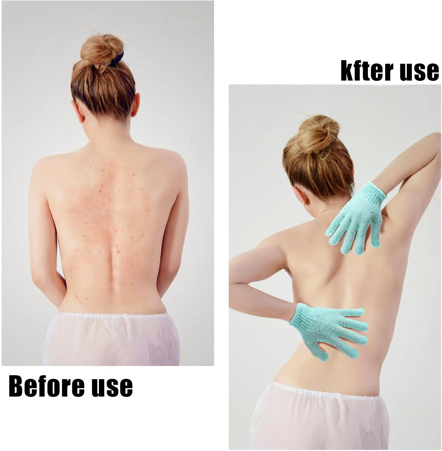 WEZCHUGHAOL 12 Pairs Exfoliating Gloves for Shower & Spa - Body Scrubber Loofah Gloves, Dead Skin Cell Remover for Full Body Hand Exfoliation, Massage and Gentle Cleansing image number 6