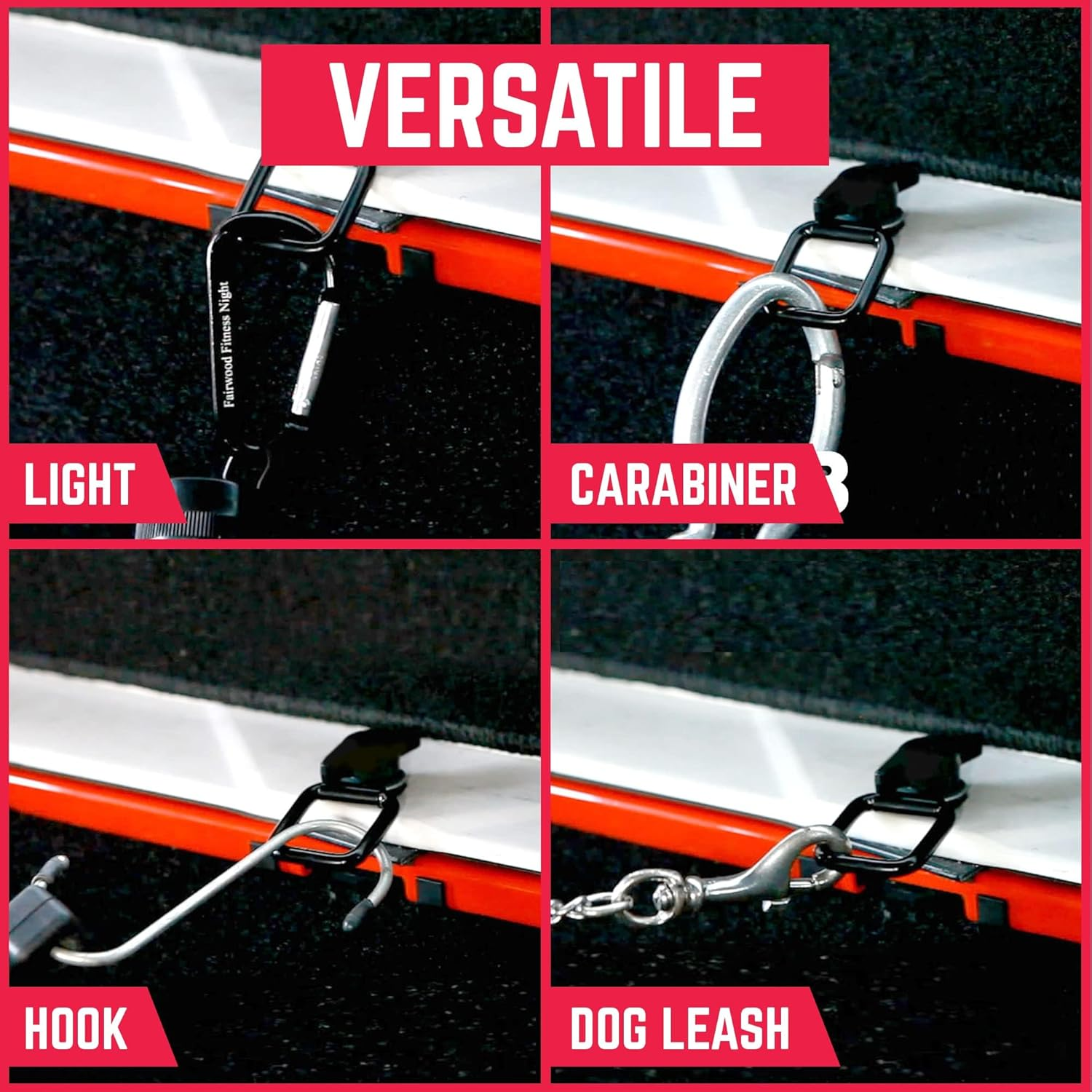 Tie down D Ring Set, Easy-To-Install Truck Tie Downs, Compatible with Cargo Cover Mounts, Heavy-Duty Jeep Wrangler Accessories for Pickups, Trailers, Truck, Trailer, Camper, Boat & More, 8 Pack