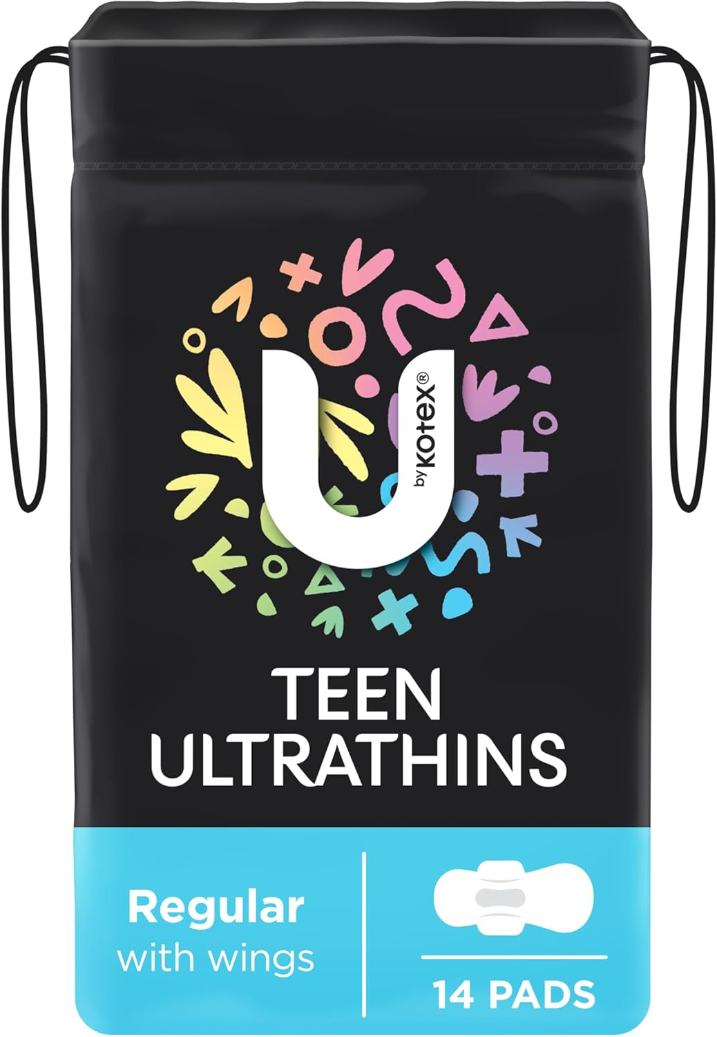 U by Kotex Teen Ultrathin Pads Regular with Wings 14 Count image number 2