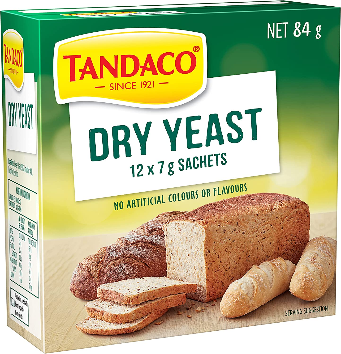 Tandaco Dry Yeast Sachets Cooking Ingredients 7G (Pack of 12) image number 6