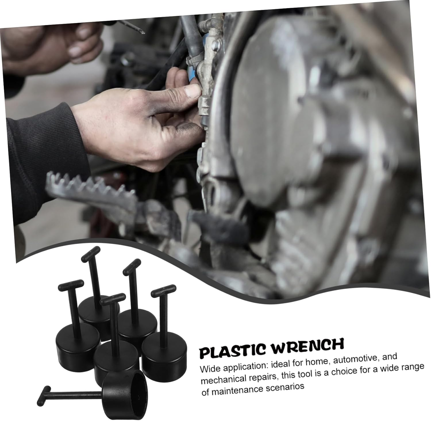 YOSADIER 6Pcs Shape Wrench Tool for Light Fixture Shade Replacement Lamp Holder Socket Tool for Home Automotive and Mechanical Repairs image number 6