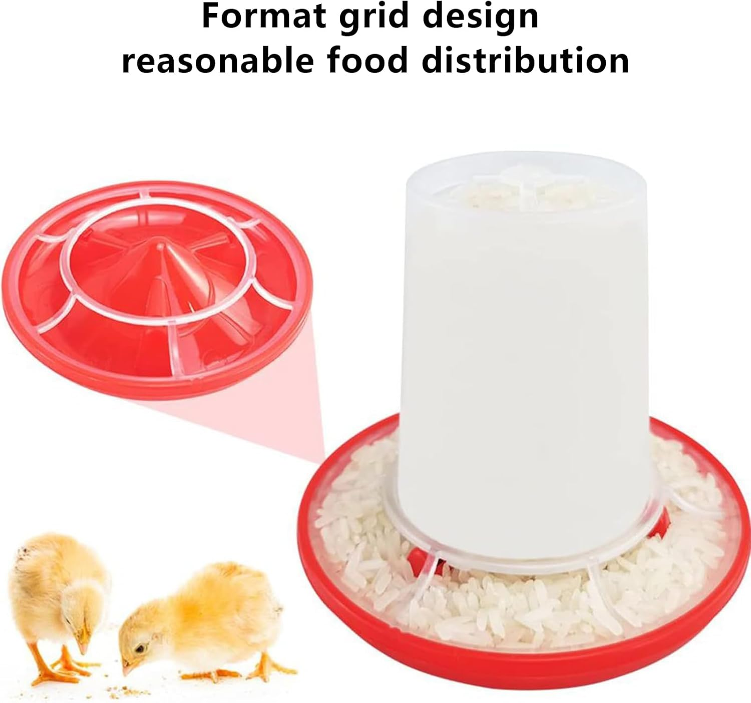 Chick Feeder - Automatic Poultry Waterer - Duckling Supplies for Family Farm Backyard Barn Outdoor Indoor Friends Baby Chicks image number 3