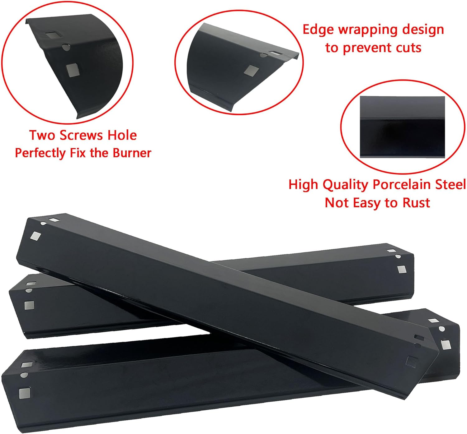 Direct Store Parts DP105 (3-Pack) 18 15/16 X 3 7/8 Inch Porcelain Steel Heat Plates Replacement for Chargriller 3001,3008,3030,4000,5050,5252, for King Griller 3008,5252 Gas Grill image number 5