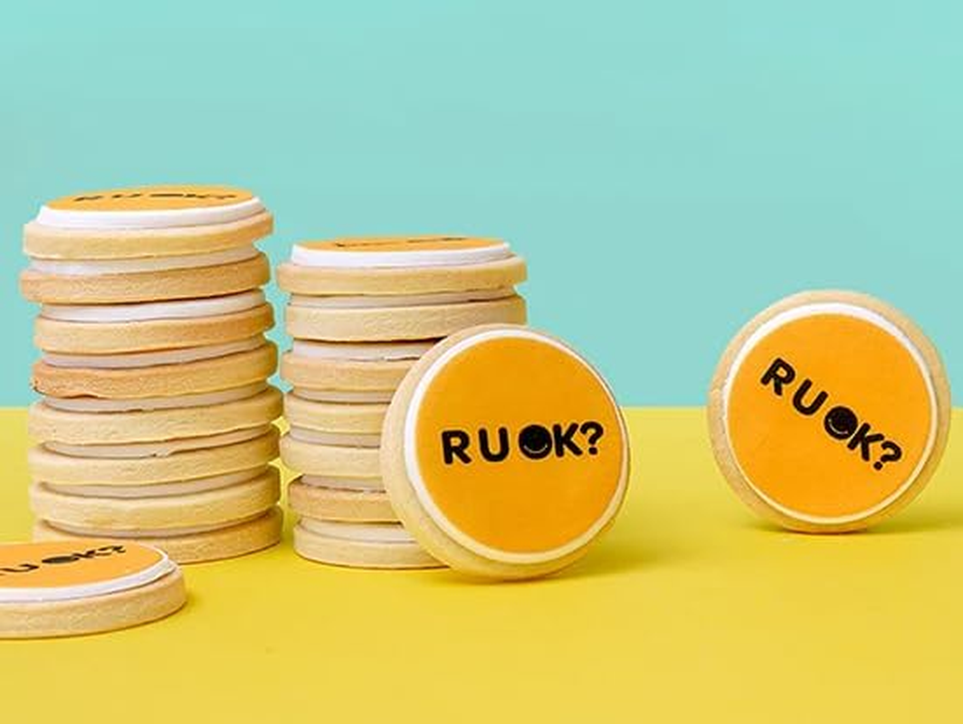 R U Ok Cupcake Toppers, Cake Toppers, Icing Images, R U OK Cookie Toppers. Cake Decorations