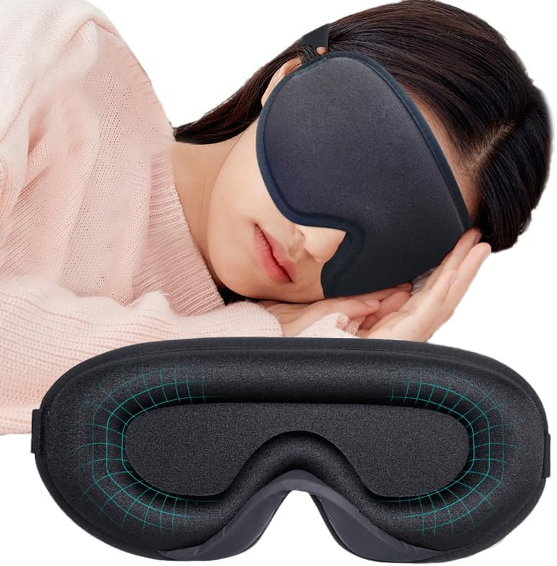 Sleep Mask,Silky Touch with Soft Foam, Comfortable, Breathable,Offers Full Coverage,Flat on Your Eyelids by GLORY image number 3