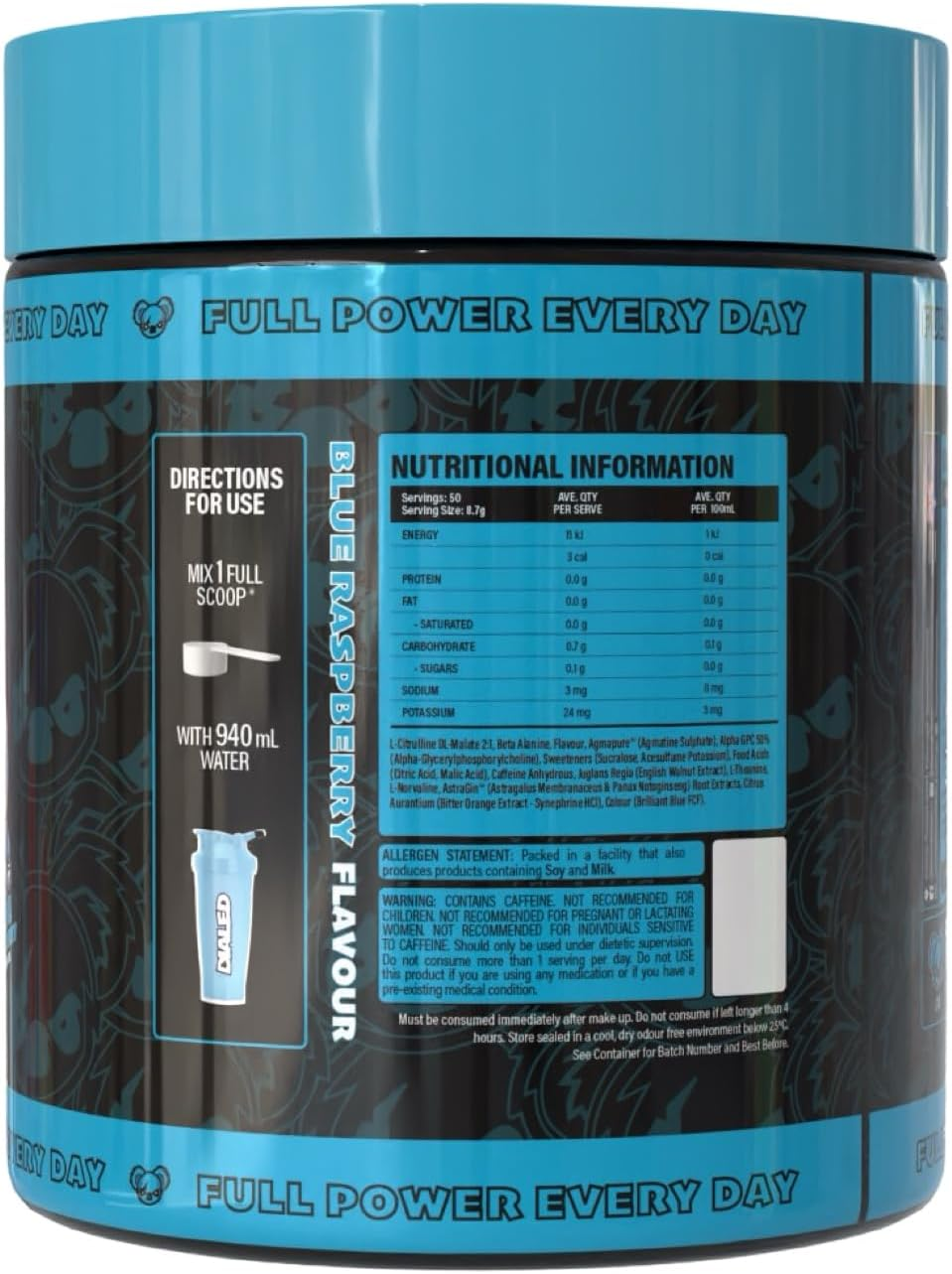 The X Athletics OG Dialed Pre Workout, Blue Raspberry, 50 Serves