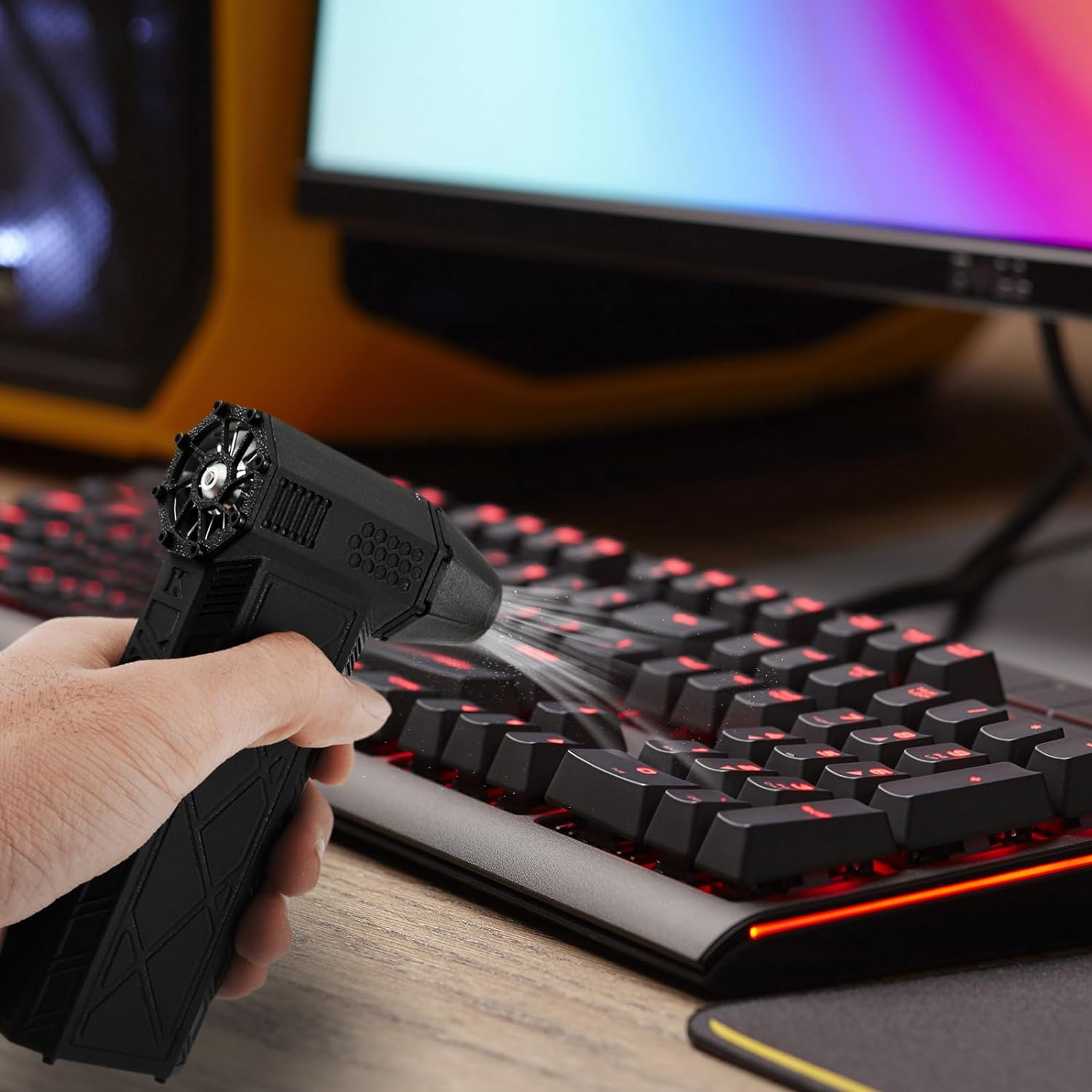 Mini Jet Blower, 130000 RPM Portable Dry Air Blower, 8000Mah Super Fan, Hand Held Powerful Violent Fan for Car Hair Keyboard Sofa Camera image number 4