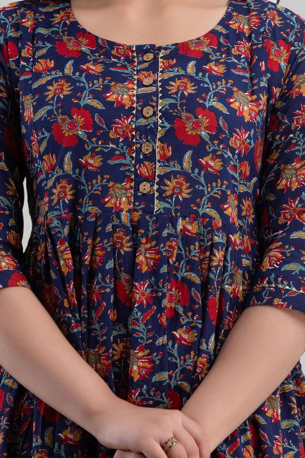 Maghmawomen'S Maternity Dress Kurti for Pregnancy Women with Breastfeeding Dress with Floral Maternity image number 5