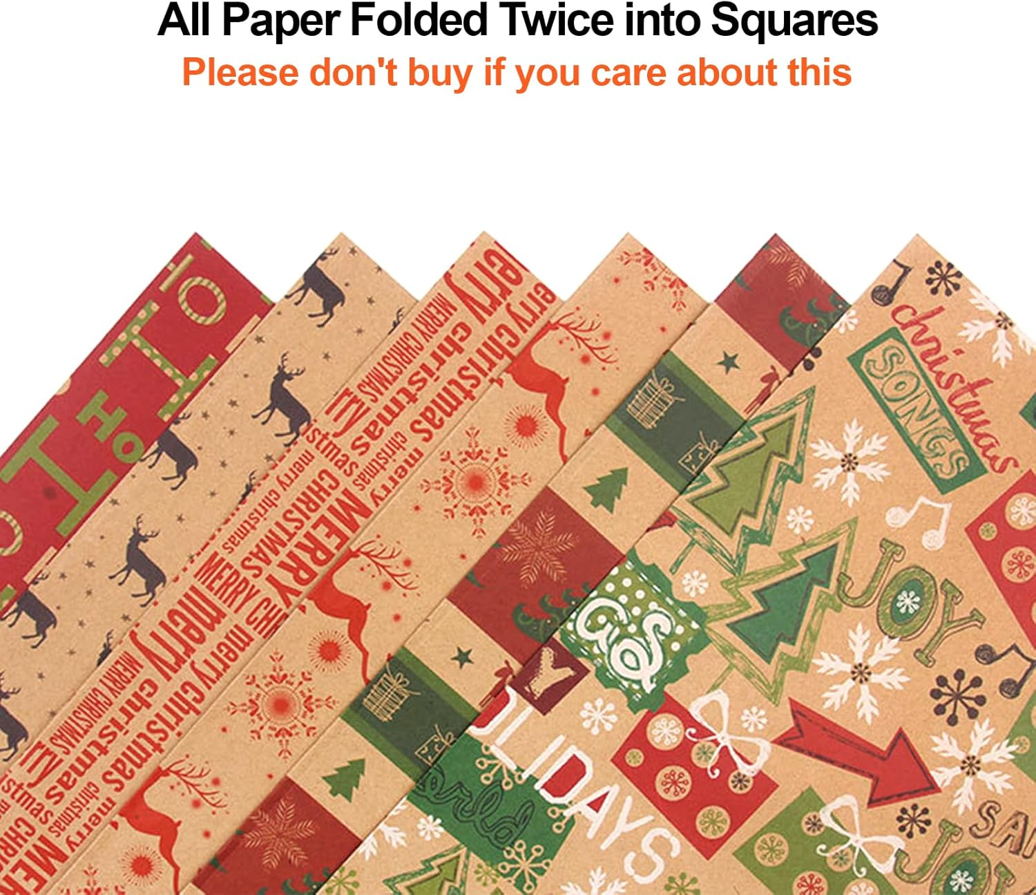 12 Pack Wrapping Paper Bulk,Cozy CORE Kraft Paper Eco-Friendly Recycled Kraft Sheets (70X50Cm) 6 Unique Designs + Bonus 10M Jute String & 10 Gift Tags image number 1