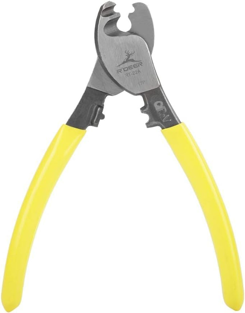 Wire Cutters Stripper, RT-22 6&rdquo; Cable Wire Stripper Chrome Vanadium Steel Electric Wire Cutting Pliers Coaxial Wire Cable Cutter image number 3