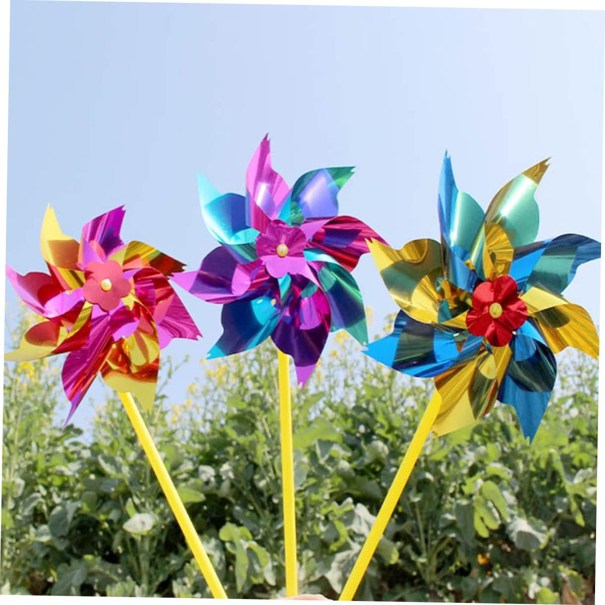 SAFIGLE 40Pcs Small Windmill Mini Windmills for Small DIY Centerpiece Spinners Windmill Toys Pinwheels Windmillpick Giant Pinwheel for Wind Mill for Play Pinwheel Mini Toys image number 6
