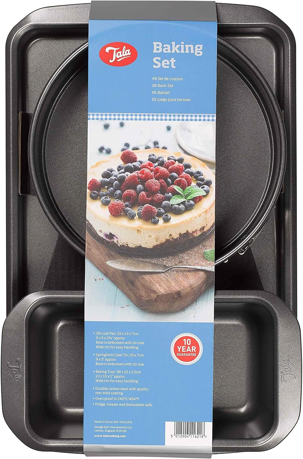 Tala Everyday Baking Set, with 9" Springform Cake Tins, 2Lb Loaf Tin and Baking Tray image number 2