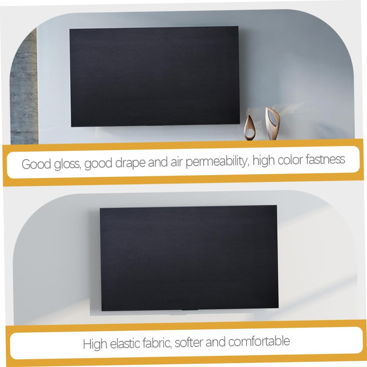 KONTONTY Elastic Fabric Tv Dust Cover Weatherproof Monitor Cover for Tv Outdoor image number 4