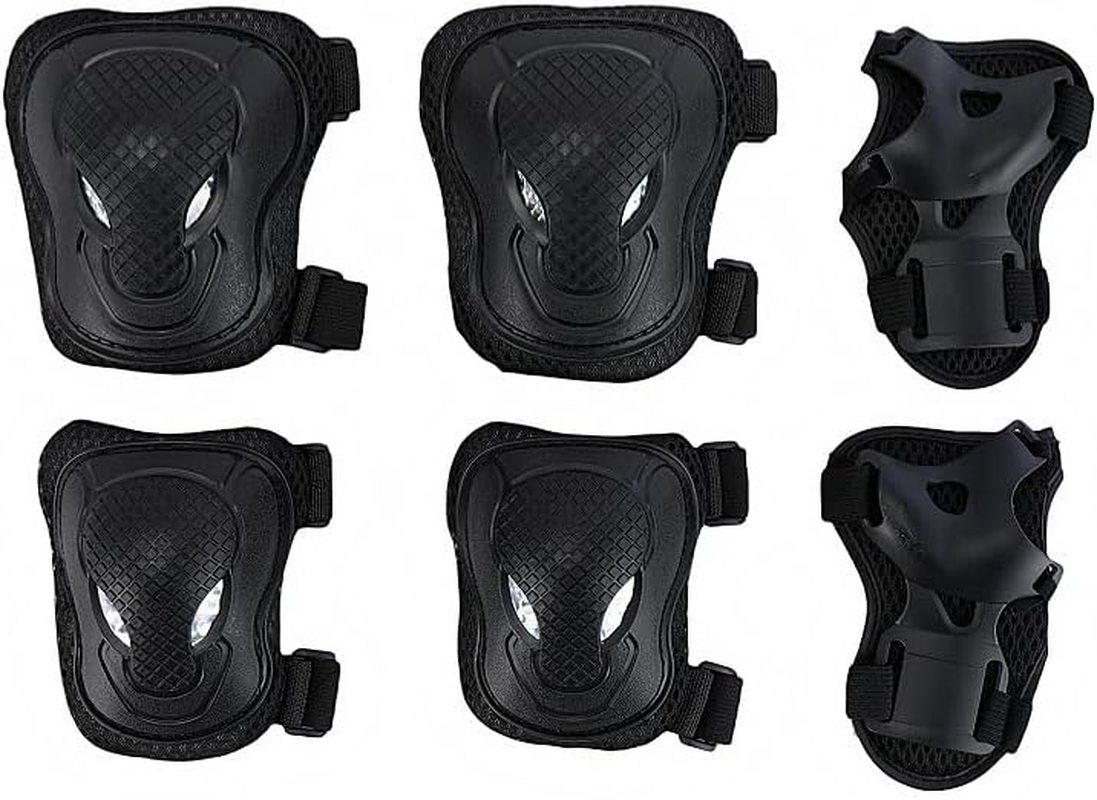 Kids Knee Elbow Pads and Wrist Guards Protective Gear Set, 6Pcs Kids Knee Pads Elbow Pad Wrist Guards Protective Gear Set, Adjustable Wrist Guard Knee and Elbow Pads image number 5