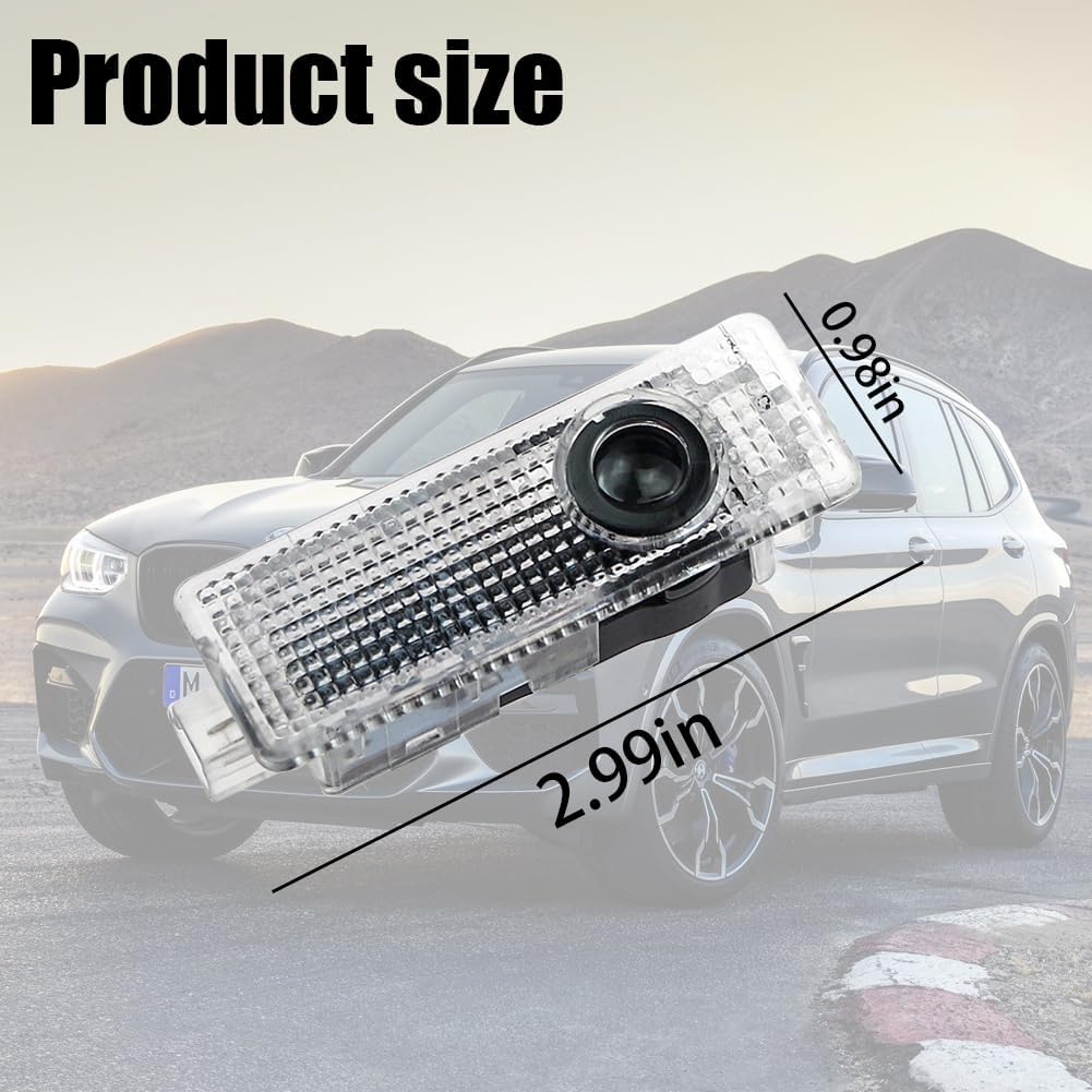 Kiwinvou 2 Pieces Car Door Projector Lights for Door LED Light Logo Welcome Light Compatible for 1/3/4/5/6/7/X1/X2/X3/X4/X5/X6/X7/M/Z/GT image number 6