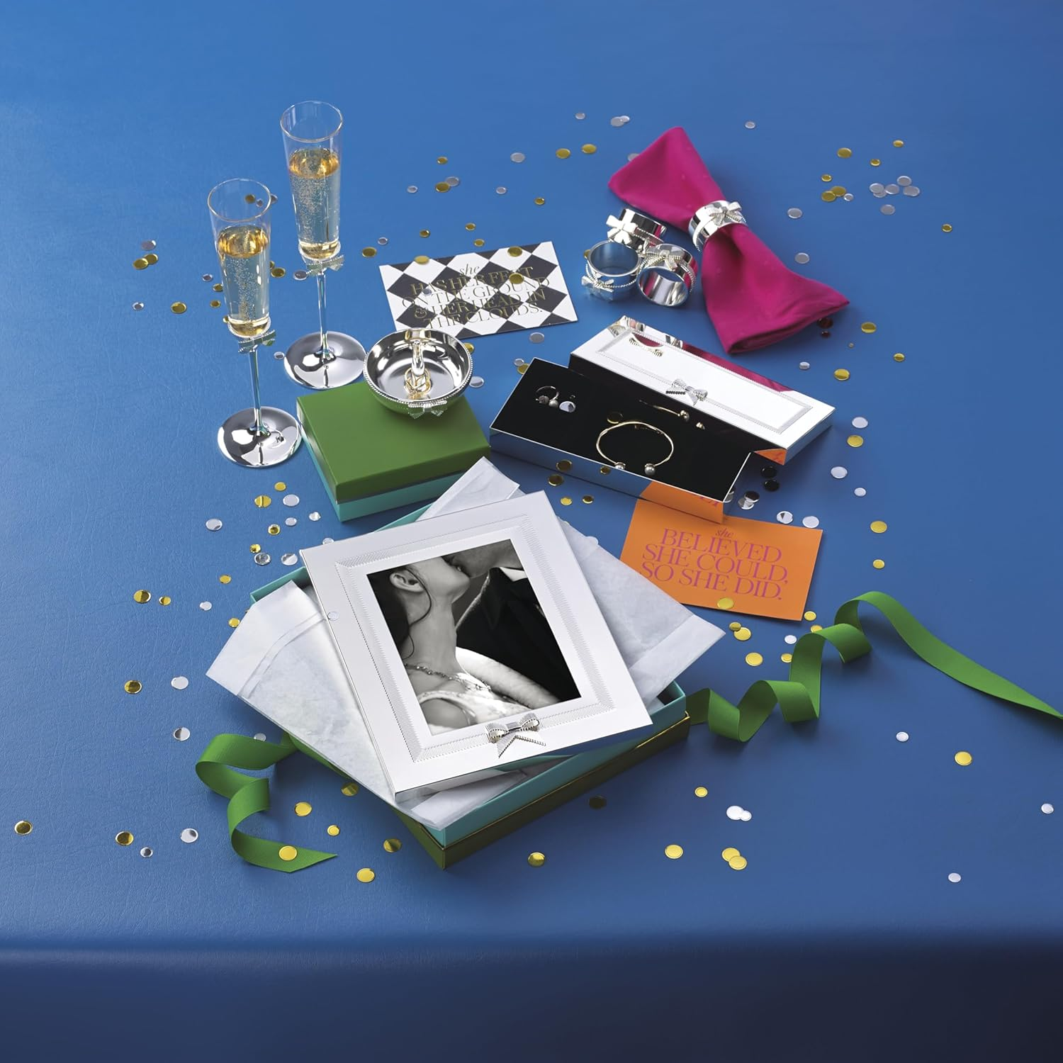 Kate Spade New York Grace Avenue 5" X 7" Frame, 1.60 LB, Metallic image number 2