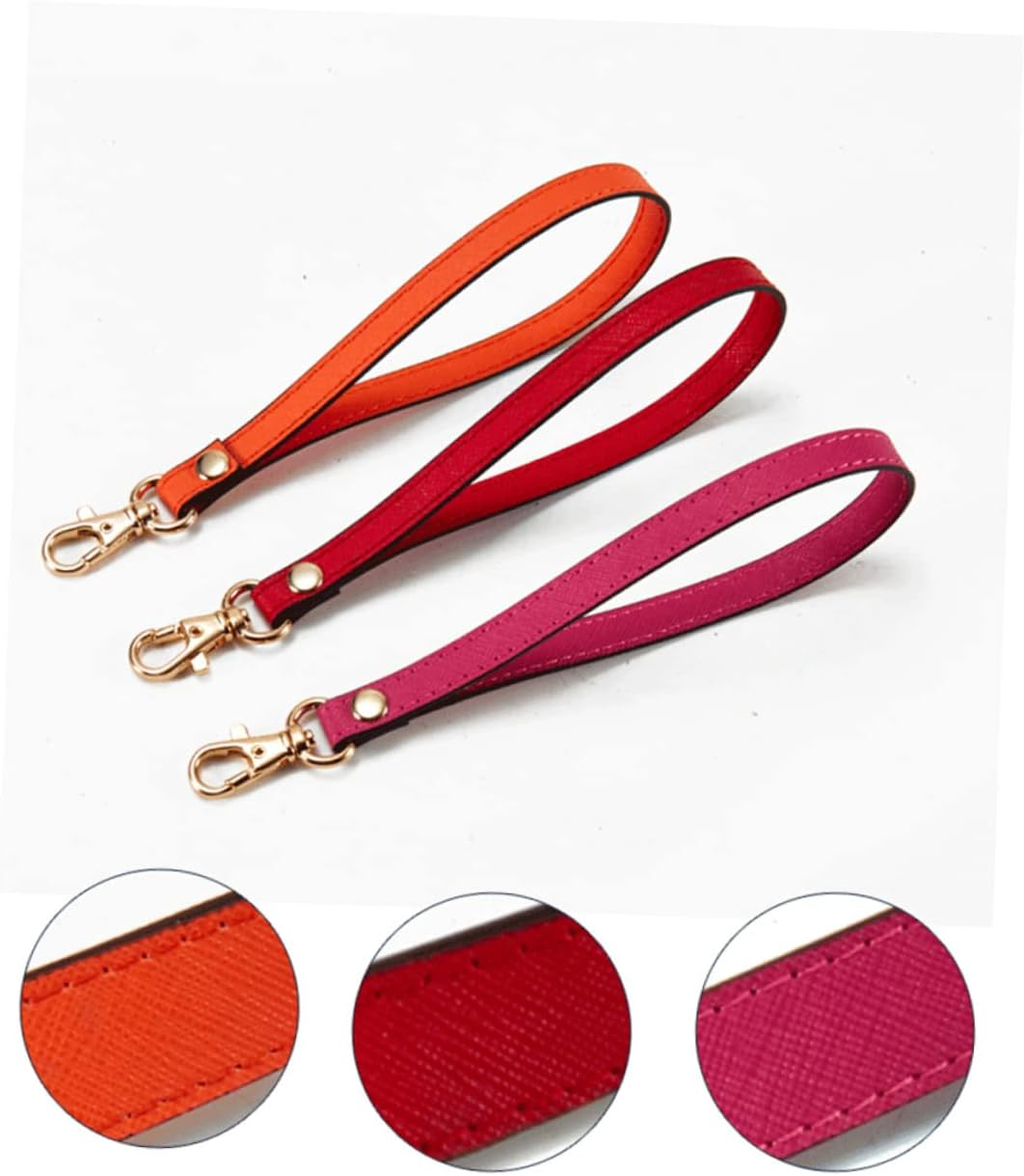 YOSADIER Leather Wrist Strap Wristlet for Clutch Wallet Keychain Purse Replacement Strap with Lock image number 2