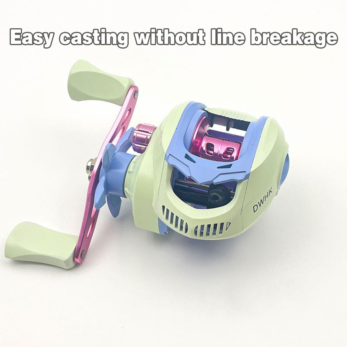 AIMALL Baitcasting Fishing Reel 18+1BB High Speed Drop Wheel Left/Right Hand Macaron Reel with Brass Spindle Gear Ceramic Outlet for Freshwater Saltwater Casting