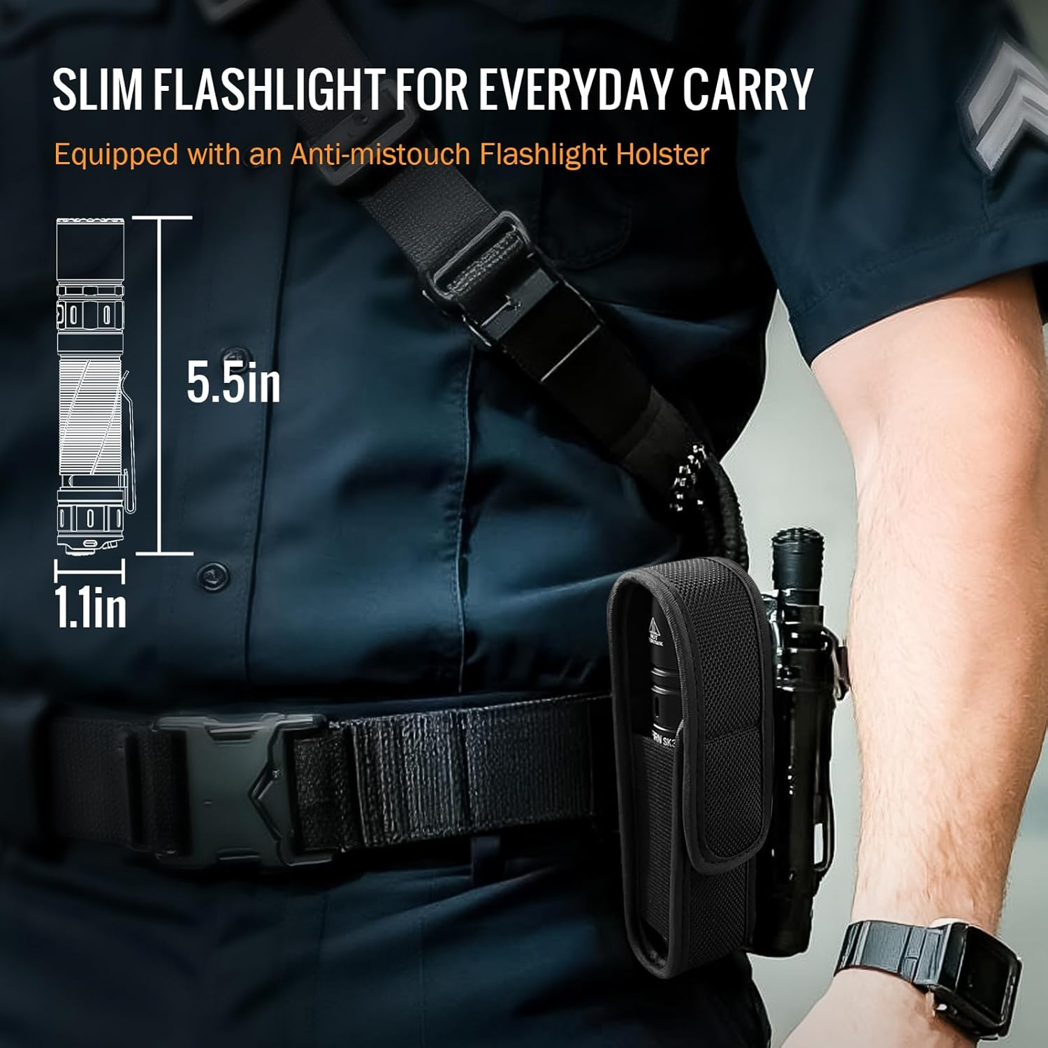 Sofirn SK30 Torch Rechargeable, 3000 High Lumens Tactical Flashlight Dual Switches 6 Modes Type-C IP68 Waterproof for Camping, Home, Emergency, Heavy Duty