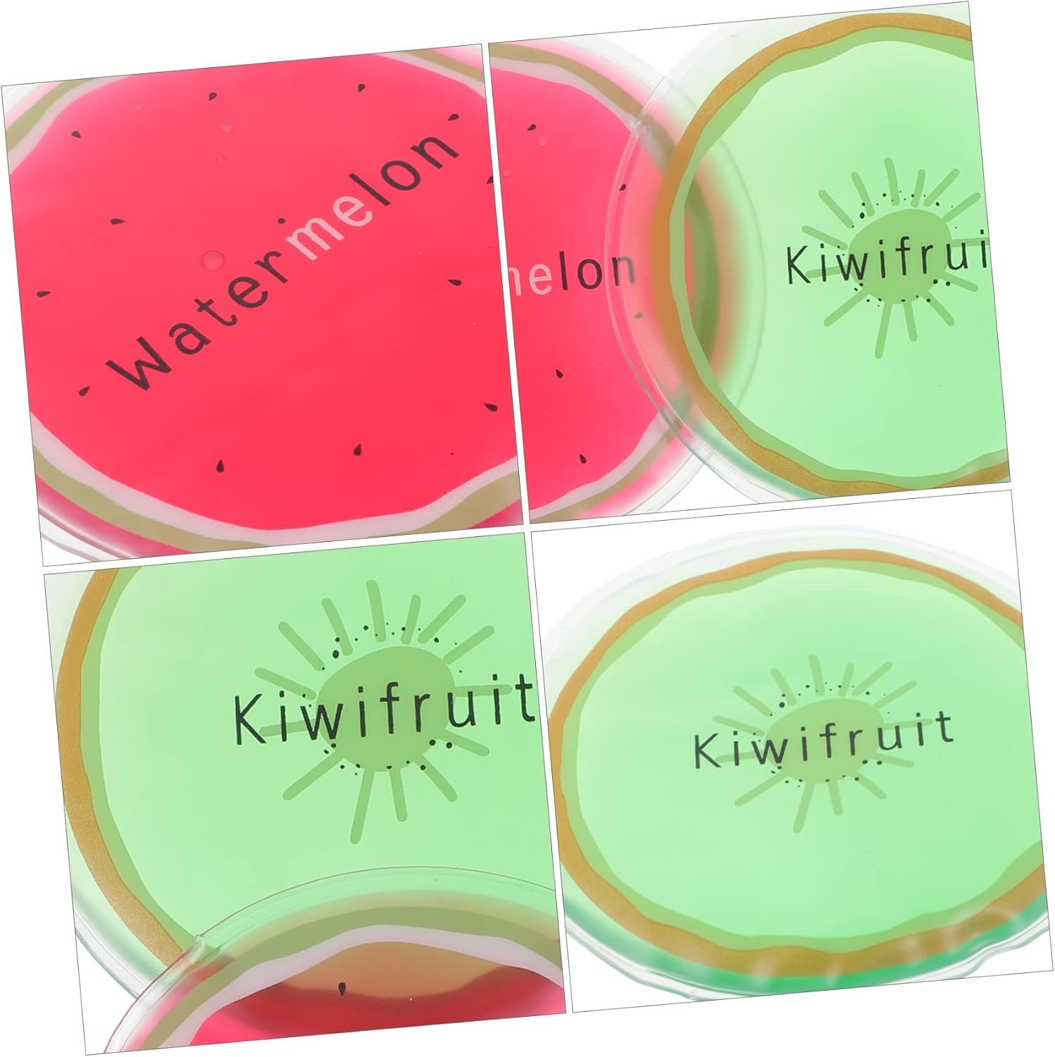 Gatuida 4Pcs Fruit Themed Ice Packs Reusable Gel Ice Packs for Decorative Cold Compresses Kiwi Watermelon and Injuries for Camping and Home Use image number 6