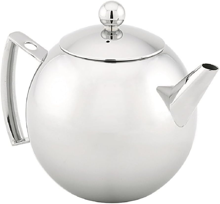 Mondo Stainless Steel Stylish Tea Pot, Silver, 15937