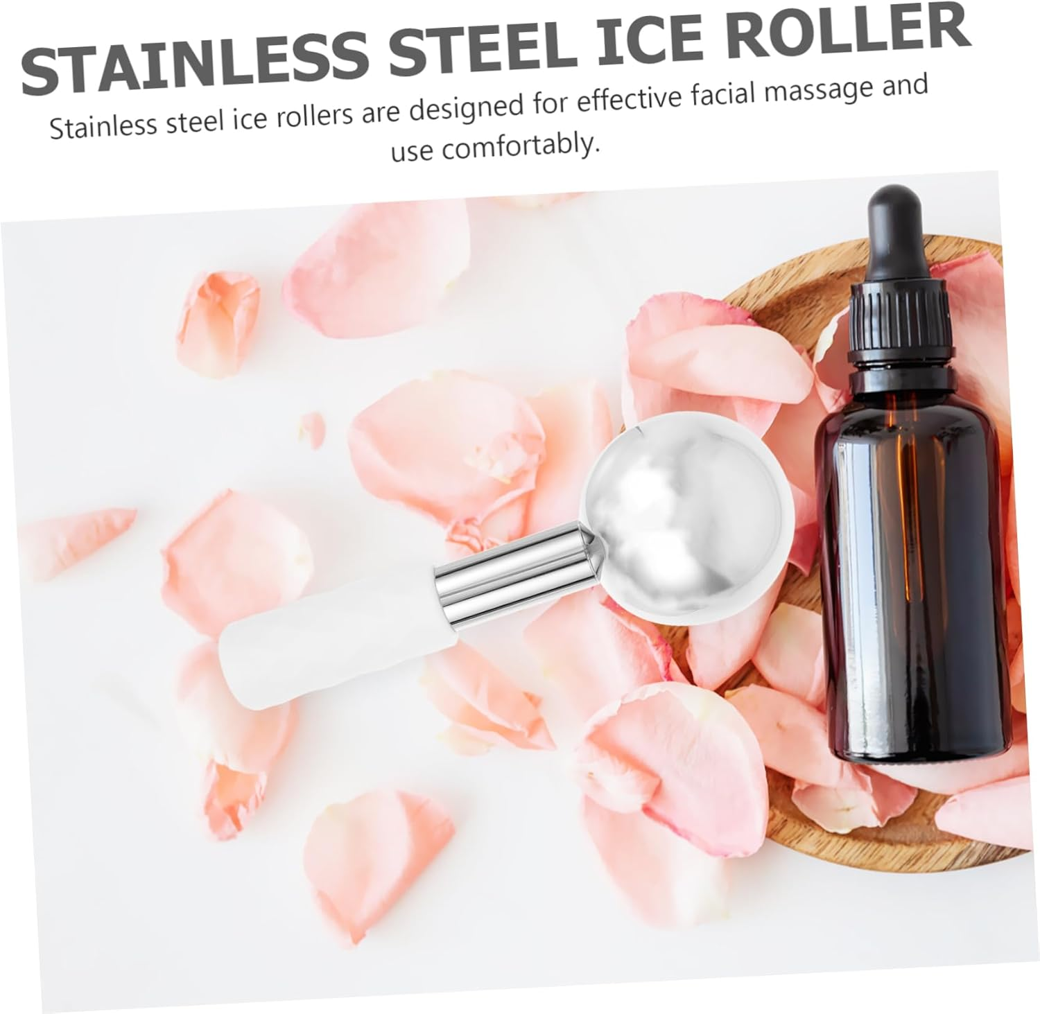 Ipetboom 2Pcs Ice Globes for Face Facial Massage Roller Cooling Rollers Skin Care Massager for Reducing Puffiness image number 4