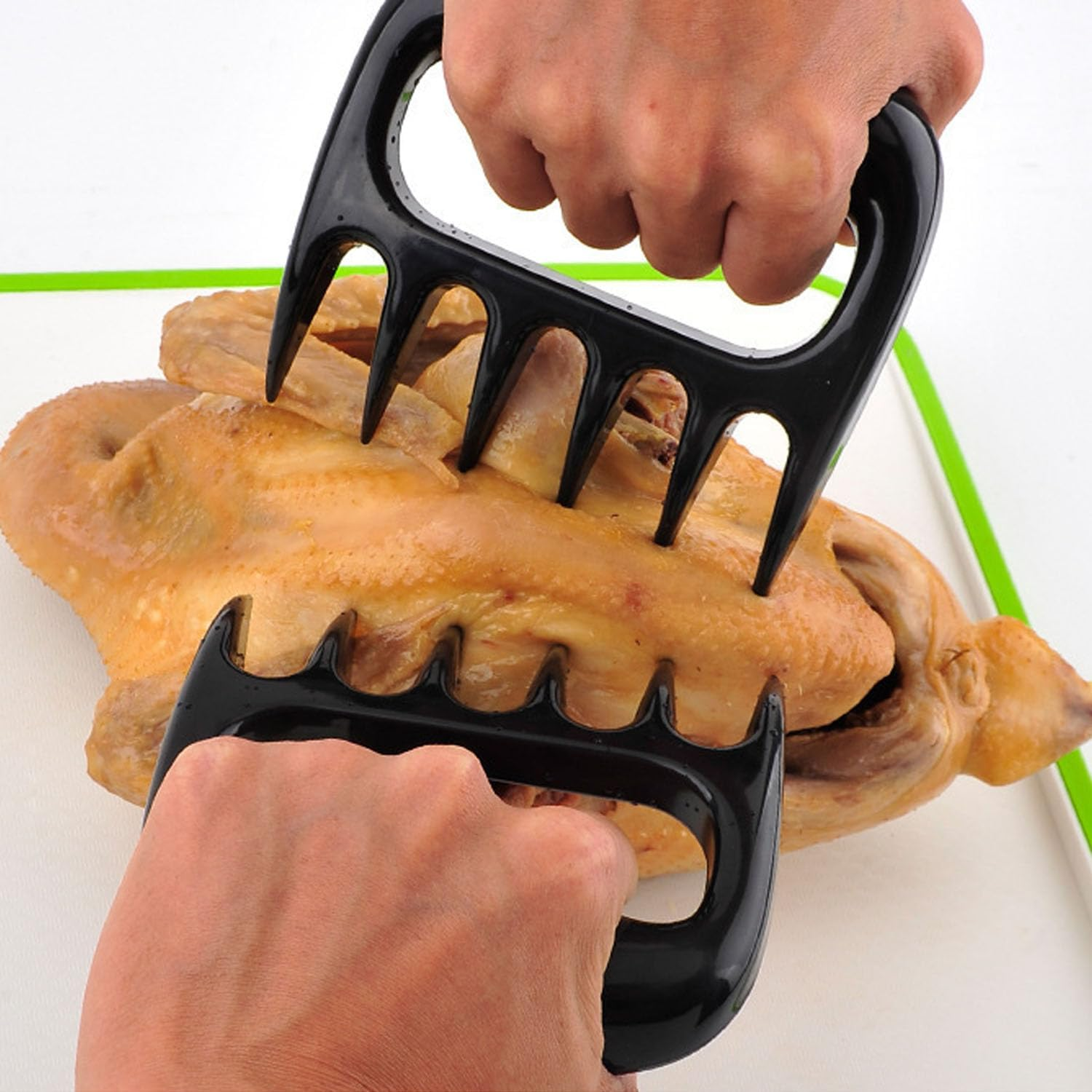 Meat Claws 2 Pcs, Chicken Shredder Tool, Meat Shredder Tool, BBQ Claws for Shredding Meat（Black） image number 3