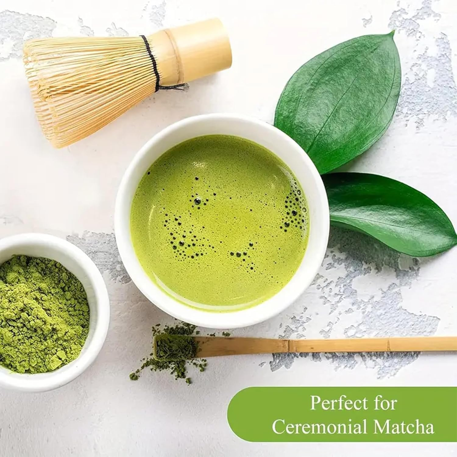 Luikyei Matcha Traditional Starter Set - Bamboo Matcha Whisk (Chasen), Scoop (Chashaku), Stainless Steel Sifter, Fully Printed Handbook - Japanese Tea Set image number 1