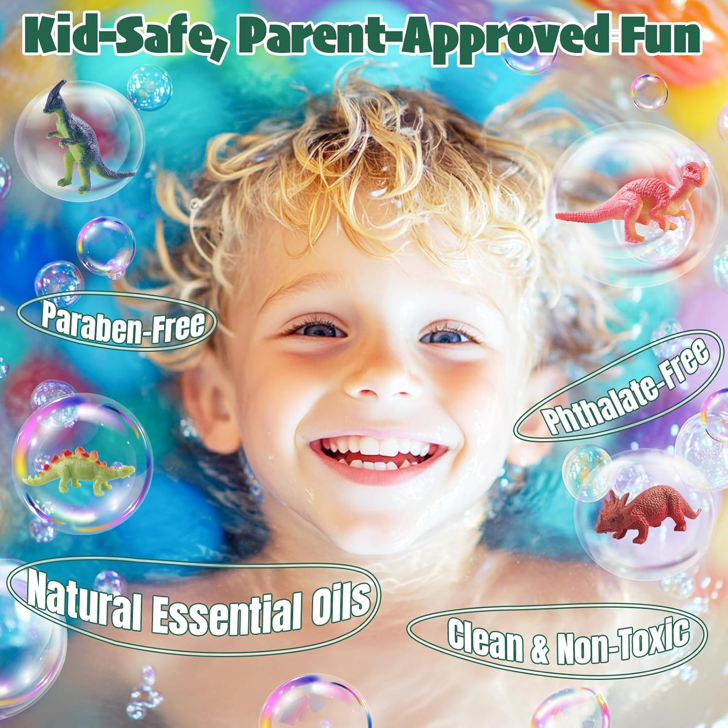 Dinosaur Bath Bombs for Kids with Surprise Inside, 10 Pack Natural Dino Egg Bath Bombs with Exclusive Herbivorous Dinosaur Toys, Fun Bath Gifts for Boys, Girls