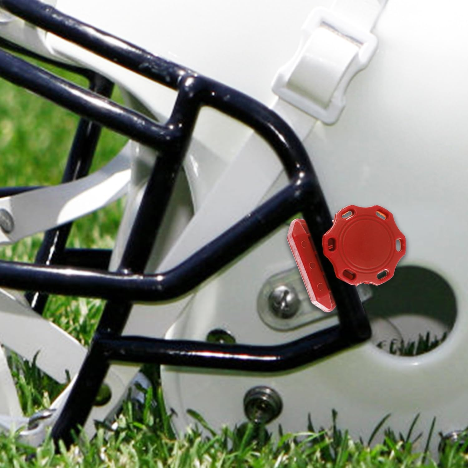 2Pcs Football Helmet Clips for Oakley, Football Visor Clips Football Visor Clips Helmet Screws for Visor Football Helmet Accessories Compatible with Oakley Visor - Red image number 2