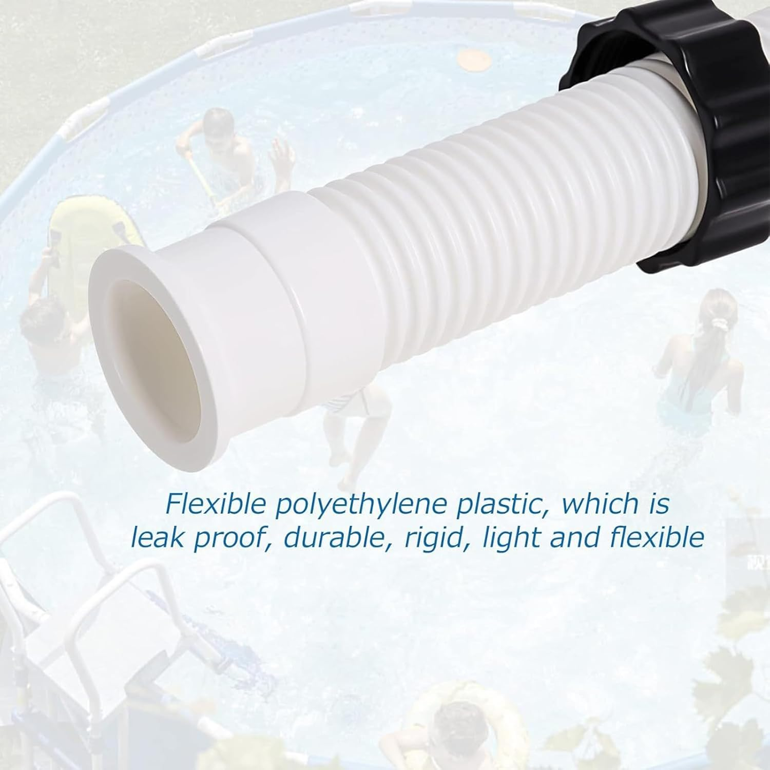 16" Pool Pump Replacement Hose,1.5" Diameter Pool Sand Filter Pump Hose Compatible with Intex Pool Sand Filter Pumps & Saltwater Systems,Pool Pump Replacement Hose for above Ground Pools image number 6