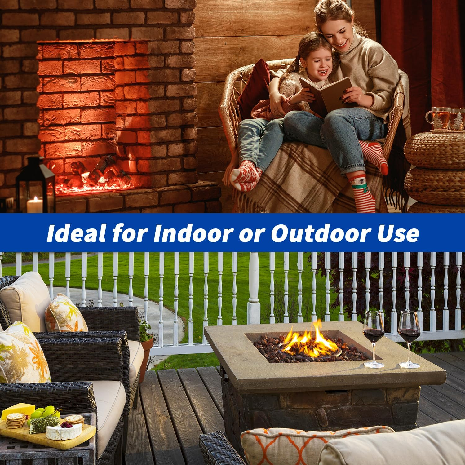 Calofulston 2"-4" Black Lava Rock, Large Volcanic Lava Rock for Fire Pit, Gas Logs, Aquarium, Fireplace, Fire Bowl, 5Lbs image number 1