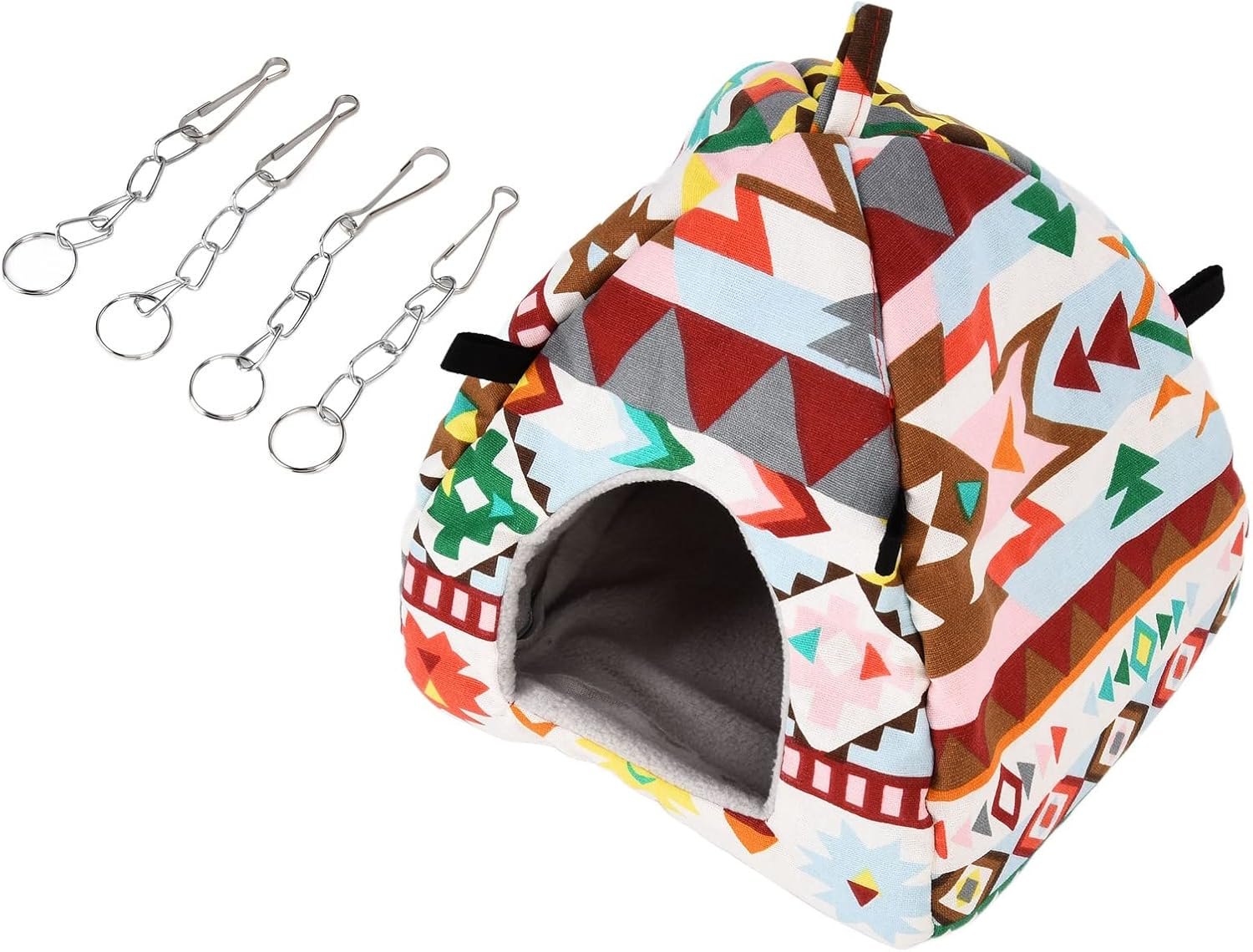 Hanging Cave Bed, Warm Hanging Small Hideway Cage Bed, Small Animals Warm Bed Cage Hanging Cave Beds for Pet Hamster Guinea Pig Bird image number 5