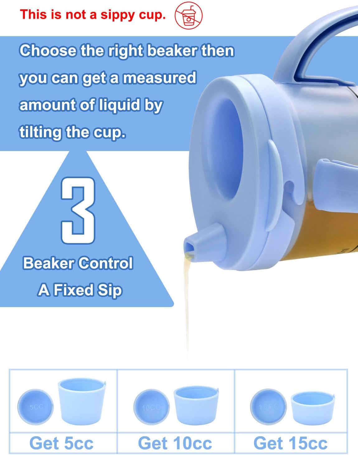 Dysphagia Cups for Adults 5Cc 10Cc 15Cc, Limited Slow Flow Dysphagia Regulating Drinking Cup for Elderly People with Swallowing Disorders, Prevent Choking and Aspiration image number 6