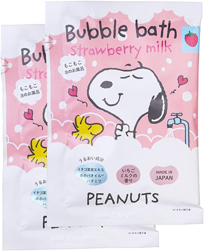 Global Product Planning Snoopy (Peanuts) Bubble Bath Gift, 1.1 Oz (30 G) X 4 Packets (Mokomoko Bubble Bath, 4 Servings, Made in Japan) image number 4