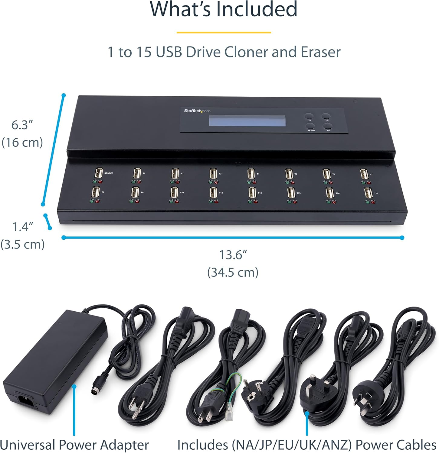 Startech.Com USBDUPE115 Standalone 1 to 15 USB Thumb Drive Duplicator and Eraser image number 4