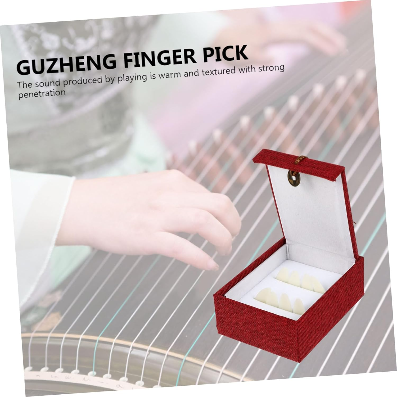 HAMPPLIES 1Set Nail Accessories Premium Fake Finger Picks for Beginners Smooth Practice Picks for Playing for Easy Storage image number 5