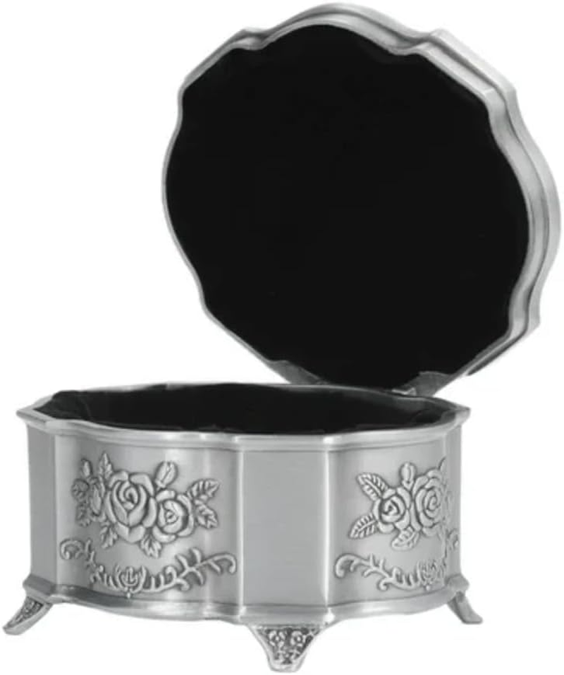 Vintage Rose Decor Jewelry Box, Antique Medieval Decor, Ring Earrings Necklace Storage Organizer Case, Small Trinket Box for Women and Girls