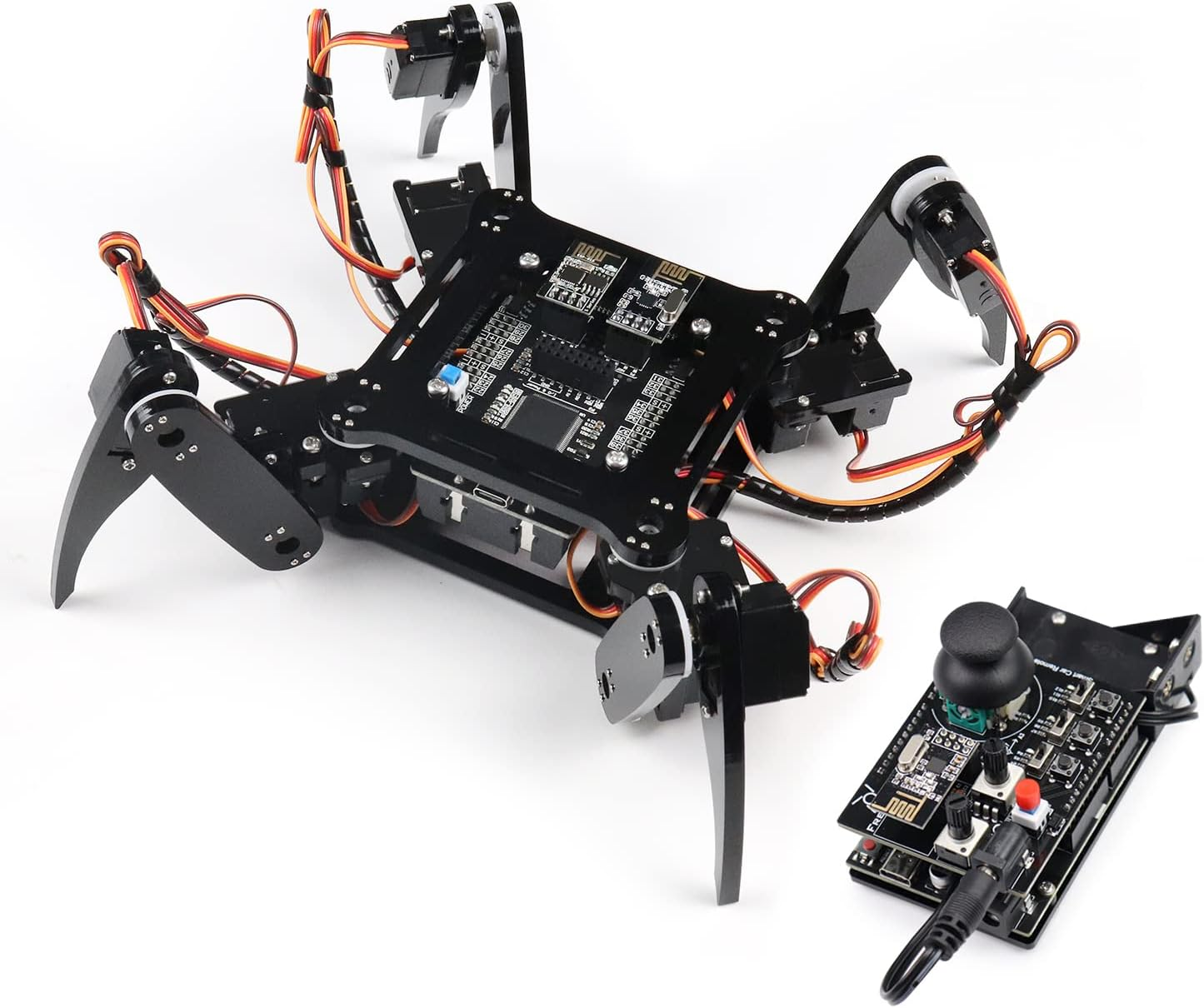 Freenove Quadruped Robot Kit (Compatible with Arduino IDE), Walking Crawling Twisting, App Remote Control, Servo STEM Project