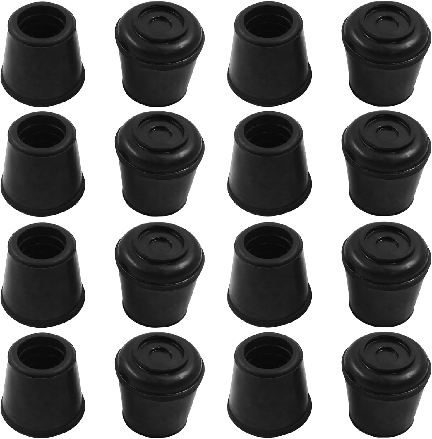16Pcs 5/8 Inch (16Mm) Chair Leg Tips Caps, round Rubber Non-Slip Folding Chair Leg End Caps Black Furniture Table Feet Caps Floor Protector Cover for Hardwood Floors image number 6