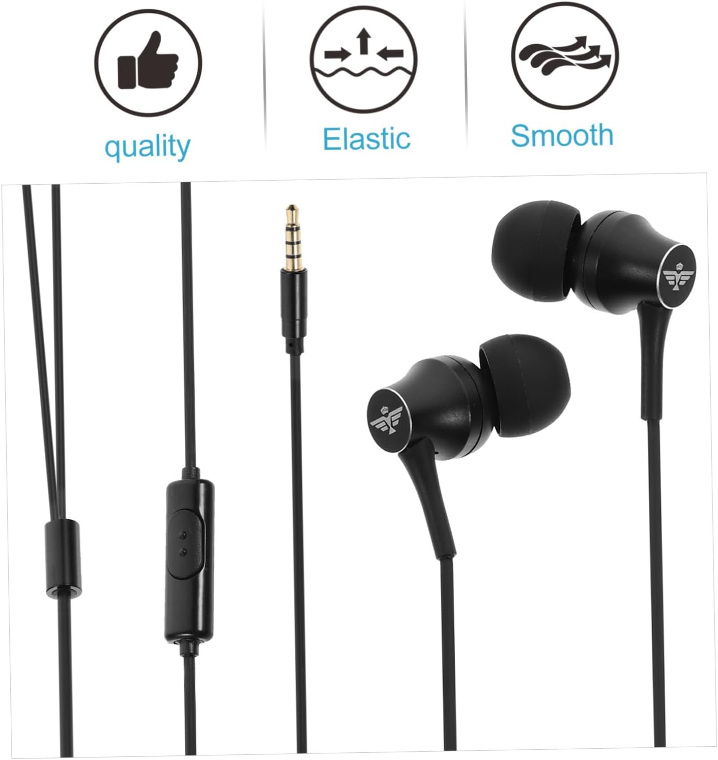 CLISPEED -Ear Earphones with 3.5Mm Plug and Volume Control, Wired Ergonomic Earbuds for Phones, Tablets, Laptops, Compatible with Desktop Computers, Random Color, Suitable for Daily Audio Use image number 1