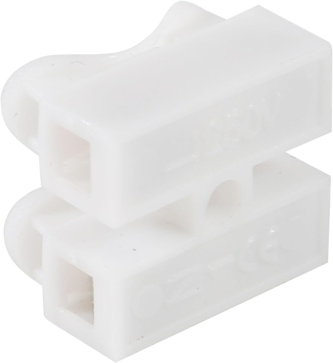 100PCS Push Quick Wire Cable Connectors, 2 Pin Spring, White, PVC, 10A 220V, 250V, 20-12 AWG, Lighting, Automotive, Electrical Wiring image number 1