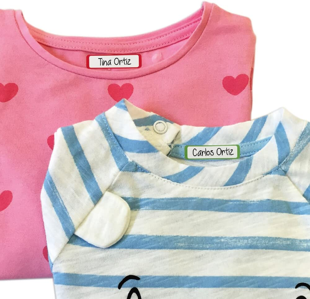 ETIKIDS 40 Clothing Labels for School and the Nursery School. Writable Fabric Labels (Color) image number 1