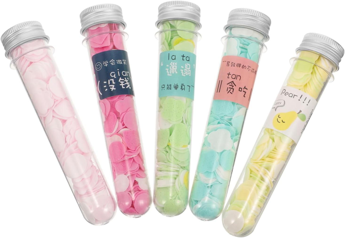 KOMBIUDA 5Pcs Portable Soap for Travel Scented Foaming Soap Petals Disposible Paper for Outdoor Bath image number 4