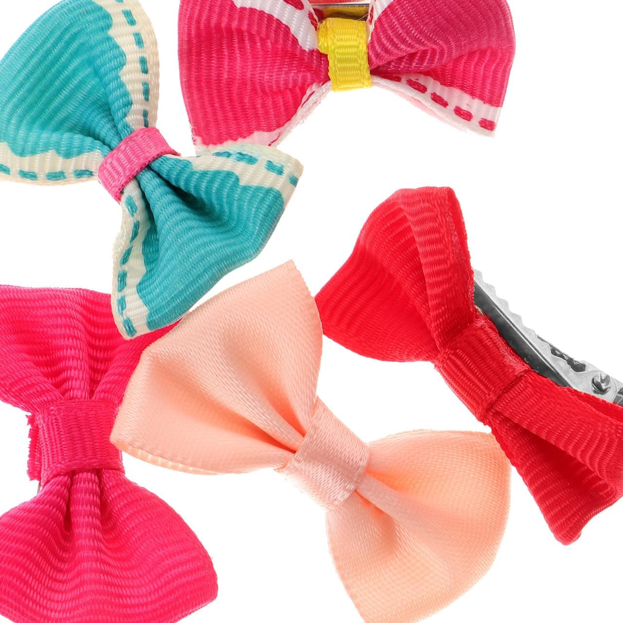 Ipetboom Dog Hair Accessories 30Pcs Small Bowknot Hair Clips with Alligator Clips for Puppy and Cat Grooming Cute Pet Bows for Daily Wear and Special Occasions